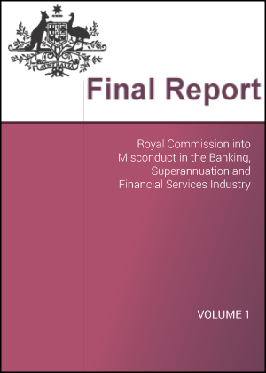 Misconduct in the Banking, Superannuation and Financial Services Industry Final Report Cover