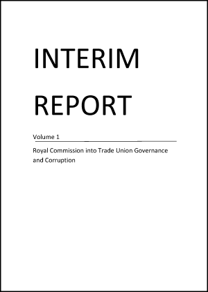 Trade Union Governance and Corruption interim report cover